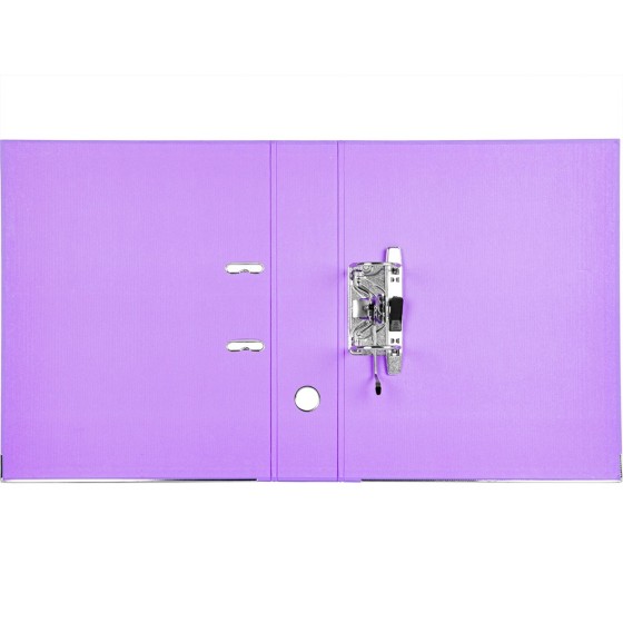 Archivador de palanca liderpapel folio documenta forrado pvc con rado lomo 75 mm lila compresor metalico