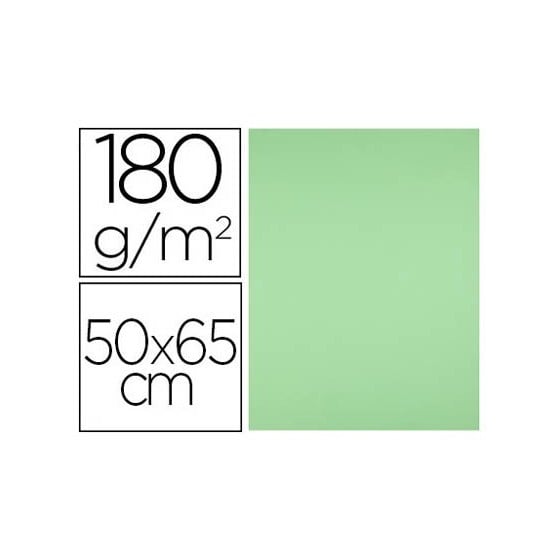 Cartulina liderpapel 50x65 cm 180g/m2 verde hierba paquete de 25