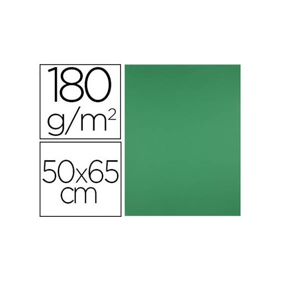 Cartulina liderpapel 50x65 cm 180g/m2 verde navidad paquete de 25