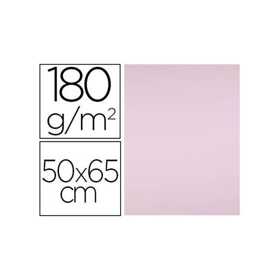 Cartulina liderpapel 50x65 cm 180g/m2 rosa paquete de 25