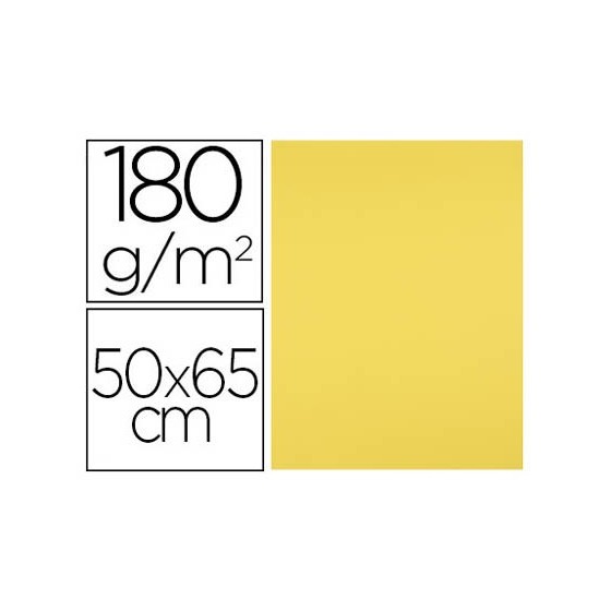 Cartulina liderpapel 50x65 cm 180g/m2 amarillo limon paquete de 25