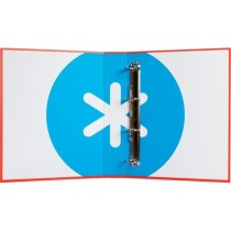 Carpeta 4 anillas 40 mm mixtas liderpapel antartik a4 forrada color rojo