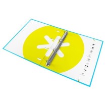 Carpeta con recambio liderpapel antartik a4 cuadro 5 mm forrada 4 anillas 25mm redondas color azul