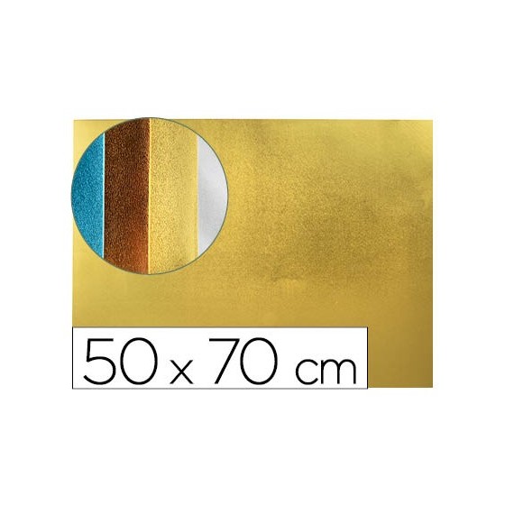 Goma eva liderpapel 50x70 cm espesor 2 mm metalizada oro