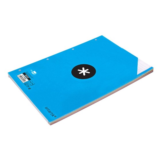 Recambio liderpapel a4 100 hojas 100g/m2 cuadro 5 mm 4 taladros bandas de 5 colores antartik