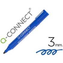 Rotulador q-connect marcador permanente azul punta redonda 3.0 mm