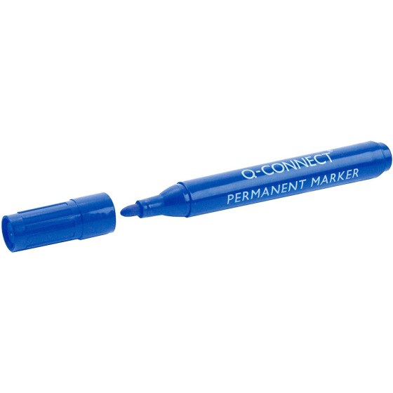 Rotulador q-connect marcador permanente azul punta redonda 3.0 mm