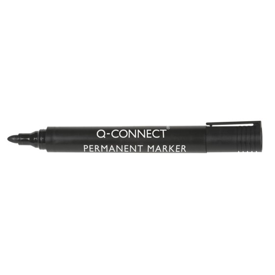 Rotulador q-connect marcador permanente negro punta redonda 3.0 mm