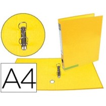 Carpeta de 2 anillas 25 mm mixtas liderpapel a4 forrado color system con ollao y tarjetero amarillo