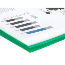 Carpeta liderpapel escaparate con espiral 20 fundas polipropileno din a5 verde
