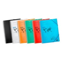 Carpeta liderpapel escaparate con espiral 20 fundas polipropileno din a5 verde