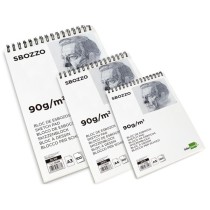 Bloc dibujo liderpapel esbozos espiral a5 148x210mm 100 hojas 90g/m2 sin recuadro