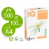 Papel fotocopiadora iq premium din a4 100 gramos paquete de 500 hojas
