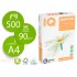 Papel fotocopiadora iq premium din a4 90 gramos paquete de 500 hojas