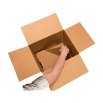 Caja para embalar q-connect fondo automatico medidas 425x300x200 mm espesor carton 3 mm