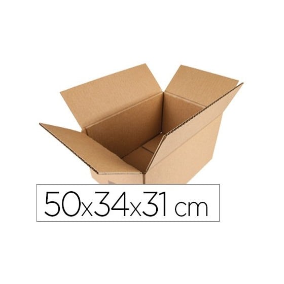Caja para embalar q-connect americana medidas 500x340x310 mm espesor carton 5 mm