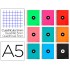 Cuaderno espiral liderpapel a5 micro antartik tapa forrada120h 100gr cuadro 5mm 5 bandas6 taladros colores surtidos
