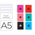 Cuaderno espiral liderpapel a5 micro antartik tapa forrada 120 h 100g horizontal 5 bandas6 taladros colores surtidos