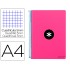 Cuaderno espiral liderpapel a4 micro antartik tapa dura 80h 100 gr cuadro 5mm sin bandas 4 taladros color rosa fluor