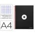 Cuaderno espiral liderpapel a4 micro antartik tapa forrada120h 100 gr cuadro 5mm 5 bandas 4 taladros color negro