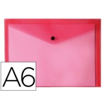 Carpeta liderpapel dossier broche polipropileno din a6 rojo transparente
