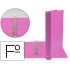 Carpeta liderpapel 4 anillas 25 mm redondas plastico folio color fucsia