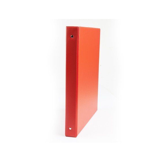 Carpeta liderpapel 4 anillas 25 mm redondas plastico folio color rojo