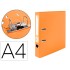 Archivador de palanca liderpapel a4 documenta forrado pvc con rado lomo 52mmnaranja compresor metalico