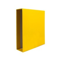 Caja archivador liderpapel de palanca carton din-a4 documenta lomo 75mm color amarillo