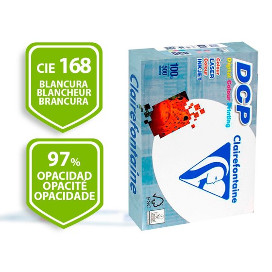 Papel fotocopiadora clairefontaine din a4 100 gramos paquete de 500 hojas