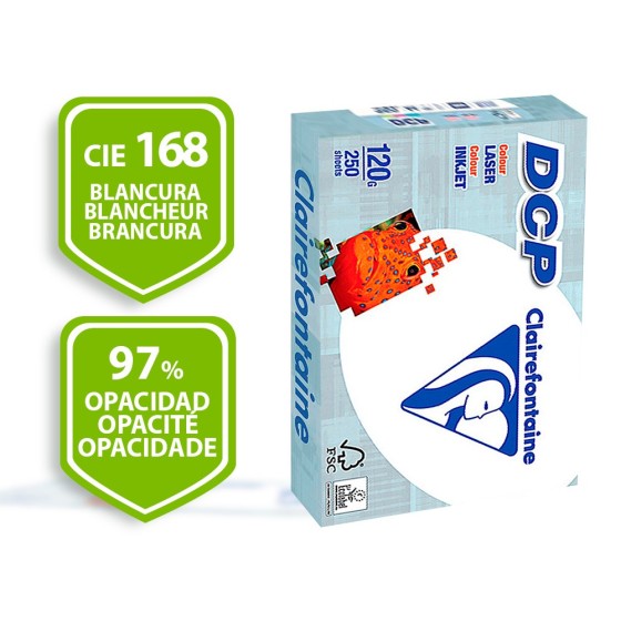 Papel fotocopiadora clairefontaine din a3 120 gramos paquete de 250 hojas