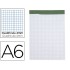 Bloc notas liderpapel cuadro 4 mm a6 80 hojas 60 g/m2 perforado sin tapa