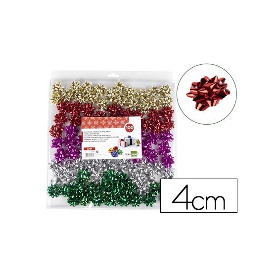 Lazos liderpapel fantasia pequeños colores metalizados surtidos