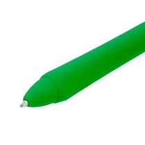 Boligrafo liderpapel gummy touch retractil 1,0 mm tinta verde