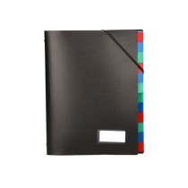 Carpeta liderpapel clasificadora polipropileno din a4 negra -portafirmas -12 departamentos