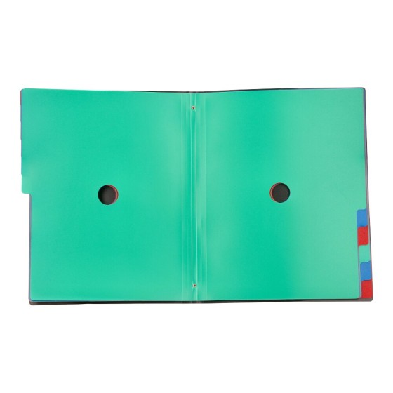 Carpeta liderpapel clasificadora polipropileno din a4 negra -portafirmas -12 departamentos