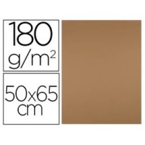 Cartulina liderpapel 50x65 cm 180 gr marron escolar paquete de 25