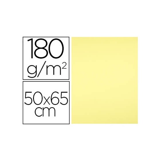 Cartulina liderpapel 50x65 cm 180 gr amarillo medio unidad