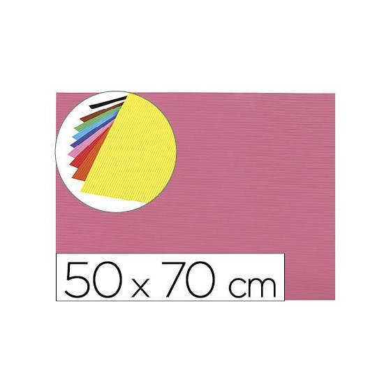 Goma eva ondulada liderpapel 50x70cm 2,2mm de espesor rosa