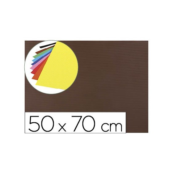 Goma eva ondulada liderpapel 50x70cm 2,2mm de espesor marron