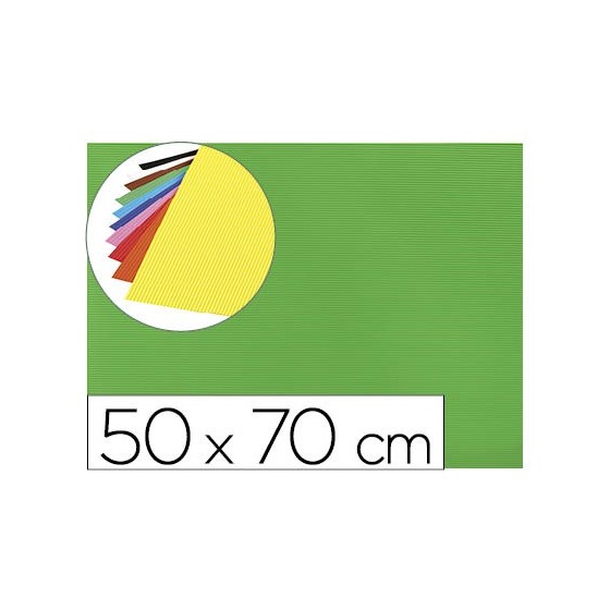 Goma eva ondulada liderpapel 50x70cm 2,2mm de espesor verde