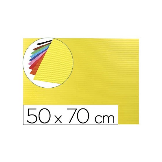 Goma eva ondulada liderpapel 50x70cm 2,2mm de espesor amarillo