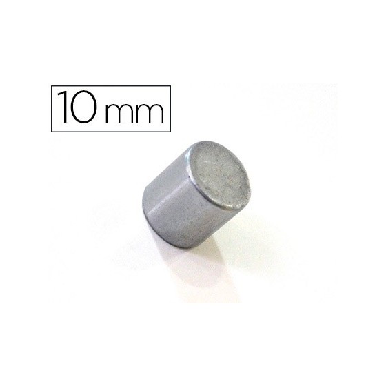 Imanes extrafuertes bi-office sujecion ideal para pizarra magneticas 10 mm plateados blister de 2 imanes