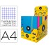 Carpeta con recambio liderpapel antartik a4 cuadro 5mm forrada 4 anillas 40mm recondas colores surtidos