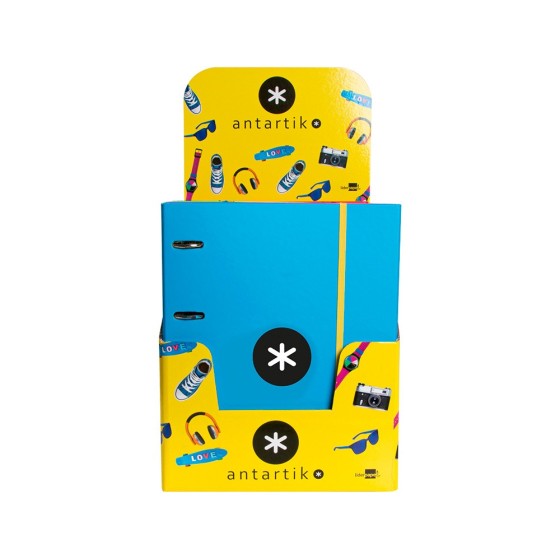 Carpeta con recambio liderpapel antartik a4 cuadro 5mm forrada 4 anillas 40mm recondas colores surtidos