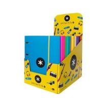 Carpeta con recambio liderpapel antartik a4 cuadro 5mm forrada 4 anillas 40mm recondas colores surtidos