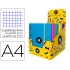 Carpeta con recambio liderpapel antartik a4 cuadro 5 mm forrada 4 anillas 25mm redondas colores surtidos