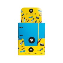 Carpeta con recambio liderpapel antartik a4 cuadro 5 mm forrada 4 anillas 25mm redondas colores surtidos