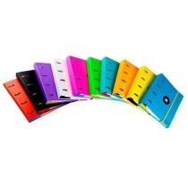 Carpeta con recambio liderpapel antartik a4 cuadro 5 mm forrada 4 anillas 25mm redondas colores surtidos