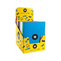 Carpeta 4 anillas 40 mm mixtas liderpapel antartik a4 forrada colores surtidos